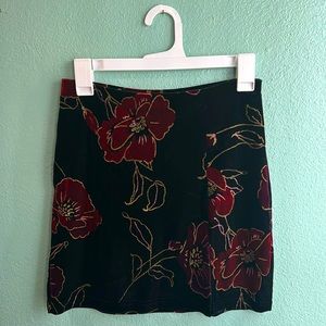 Y2K Velvet Miniskirt